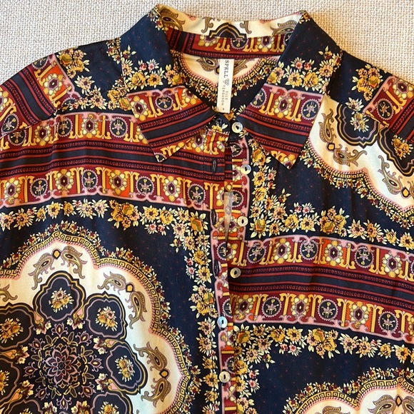 Like new Spell x Babyanything x Elle Ferguson Rumour Print Shirt Dress, SM - Picture 5 of 8